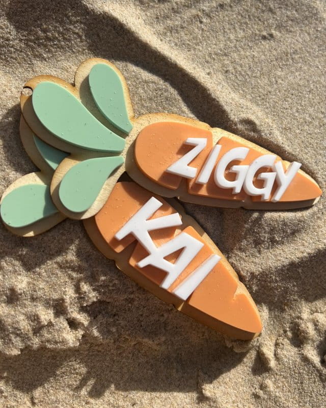 Laser Cut Personalized Wooden Carrot Easter Basket Name Tags