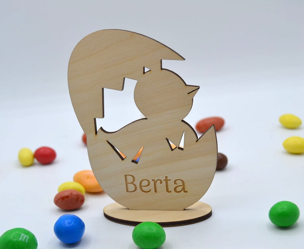 Laser Cut Easter Chick Egg Table Decor