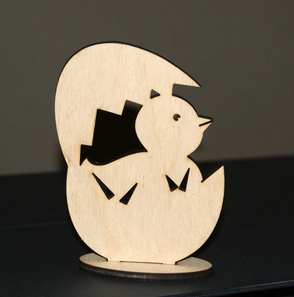 Laser Cut Easter Chick Egg Table Decor