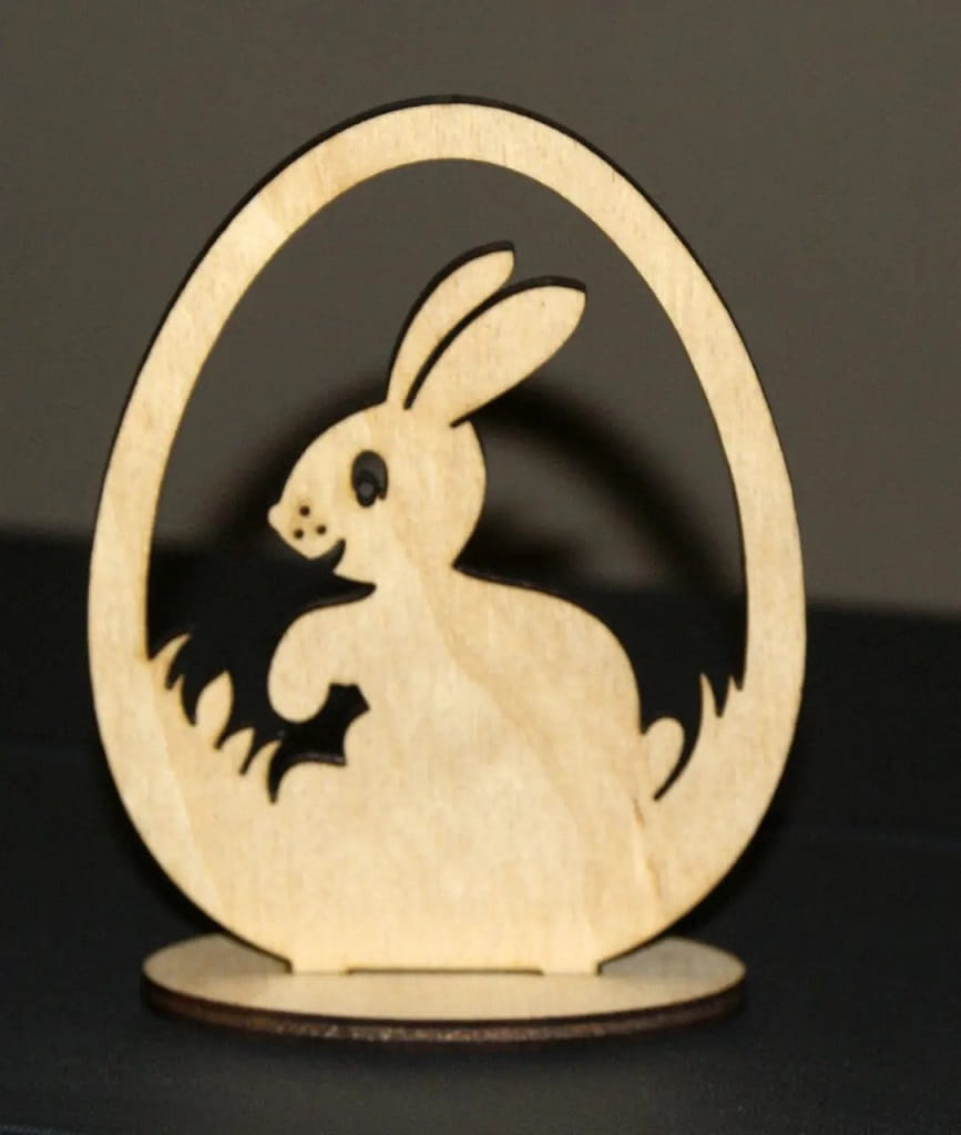 Laser Cut Easter Egg Bunny Table Decor