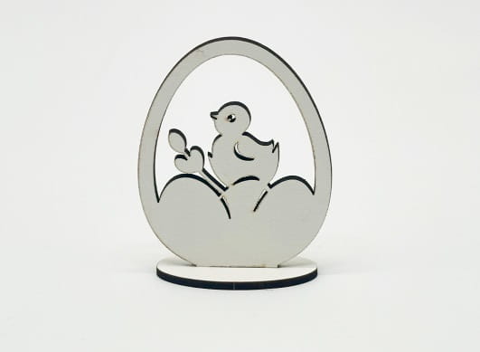 Laser Cut Easter Egg Chick Decor
