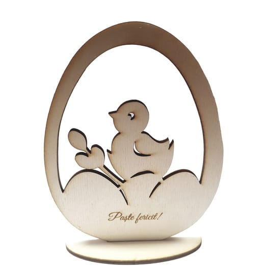Laser Cut Easter Egg Chick Decor