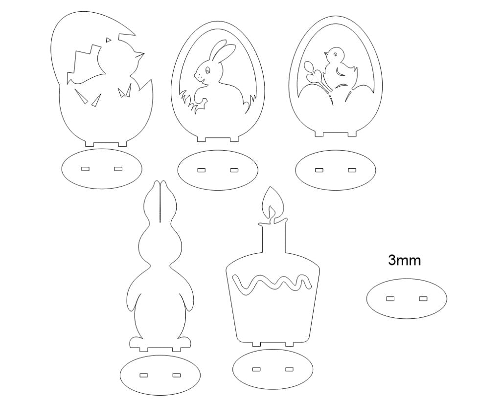 Laser Cut Easter Table Decor Collection