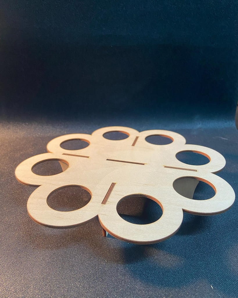 Laser Cut Egg Holder and Cake Stand For Easter Decoration