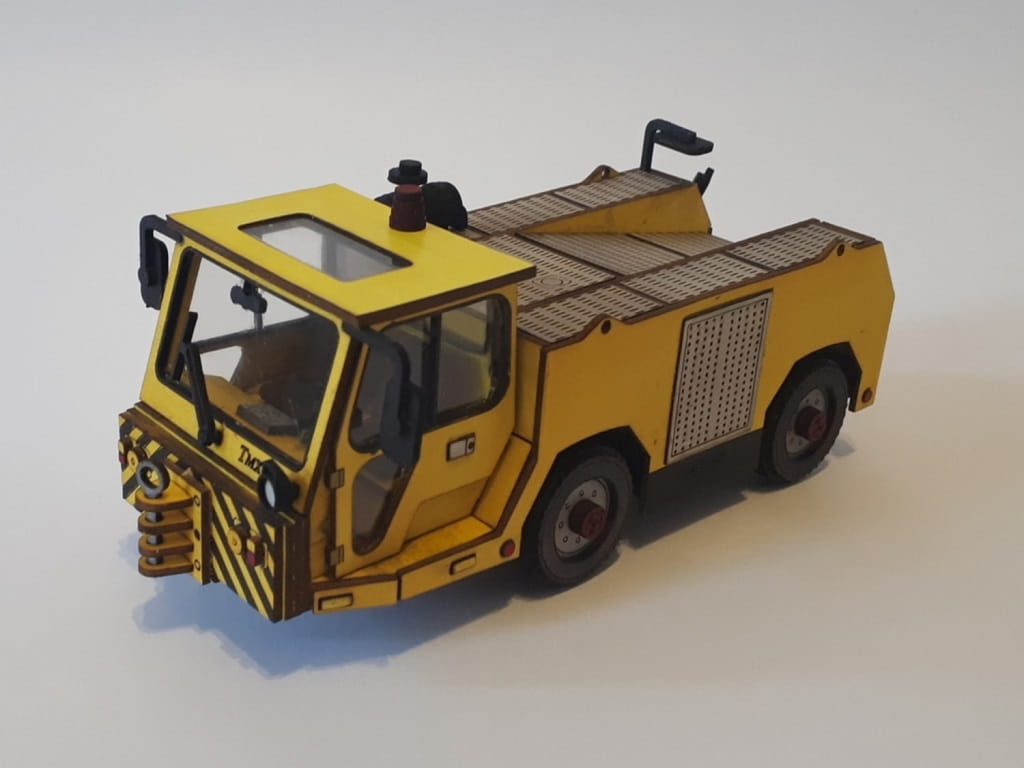 Laser Cut Airfield Towing Tractor TMX 60 3D Puzzle