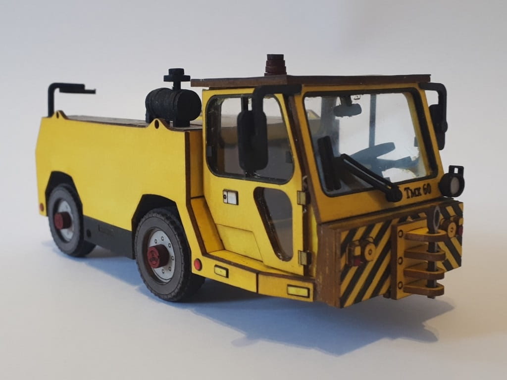 Laser Cut Airfield Towing Tractor TMX 60 3D Puzzle