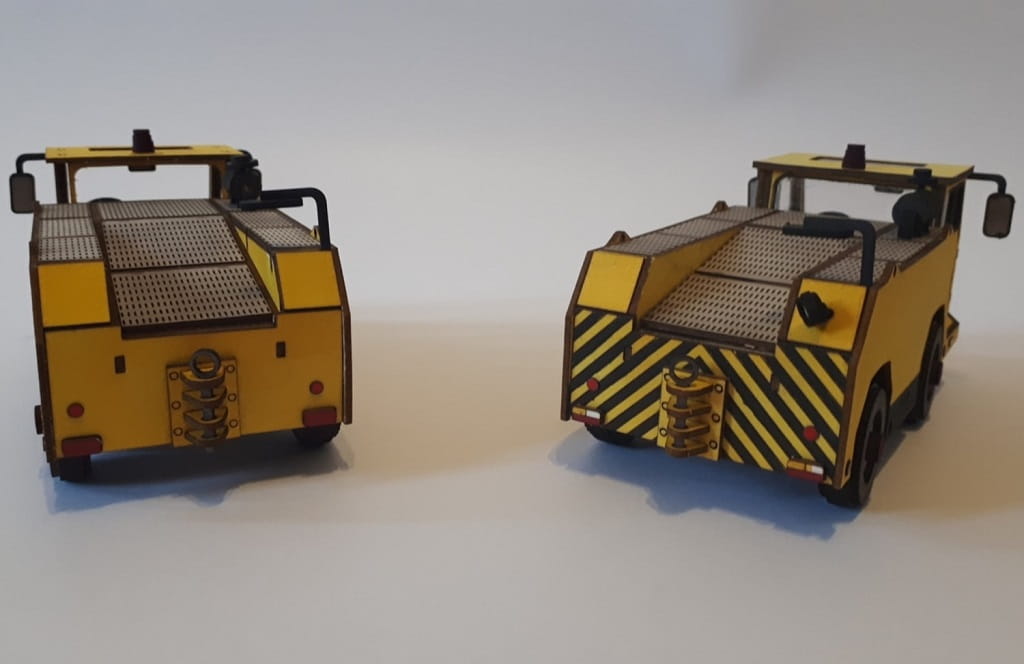 Laser Cut Airfield Towing Tractor TMX 60 3D Puzzle