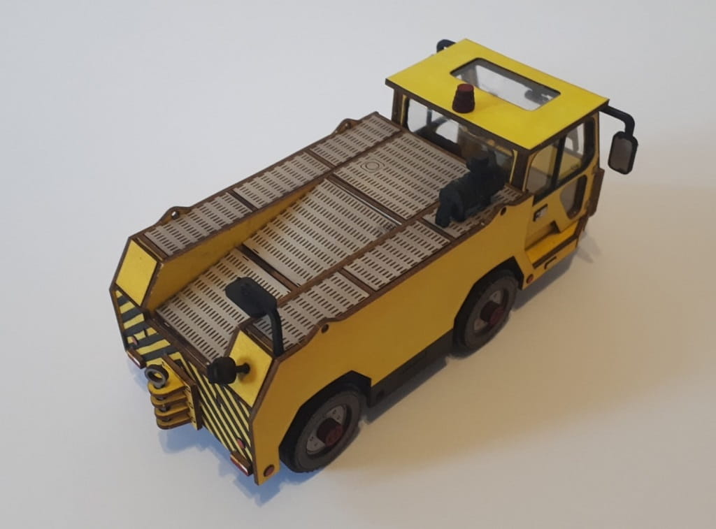 Laser Cut Airfield Towing Tractor TMX 60 3D Puzzle