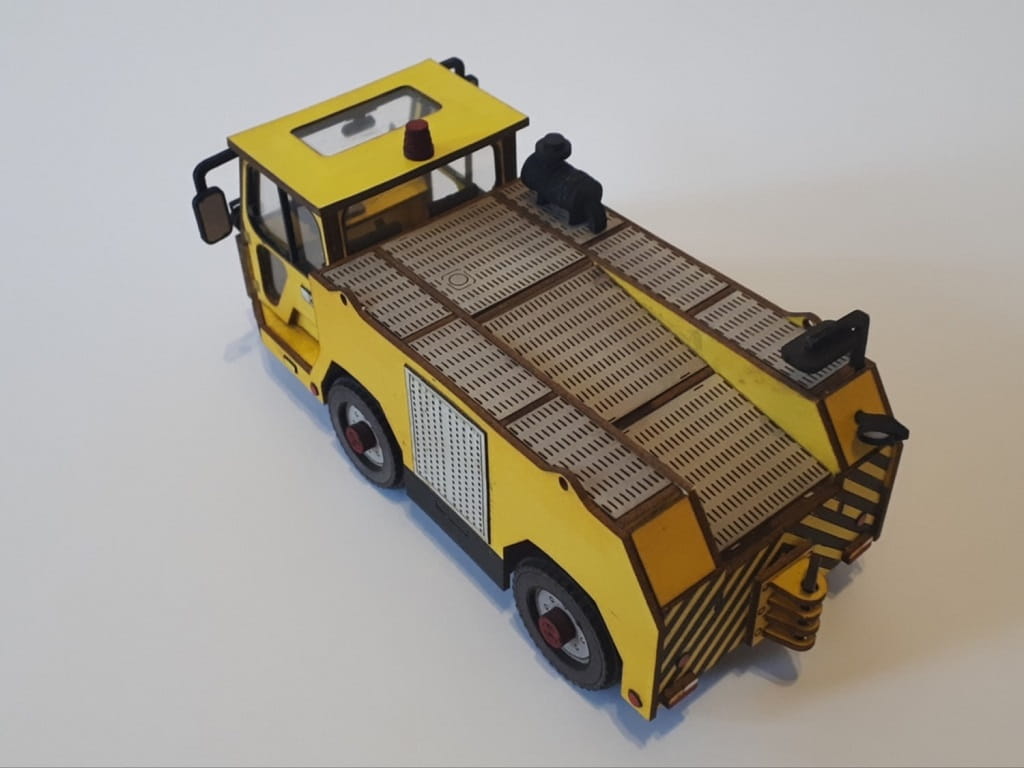 Laser Cut Airfield Towing Tractor TMX 60 3D Puzzle