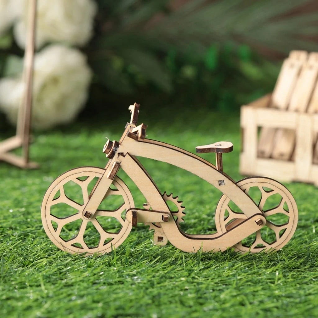 Laser Cut Bicycle 3D Puzzle Wood Model