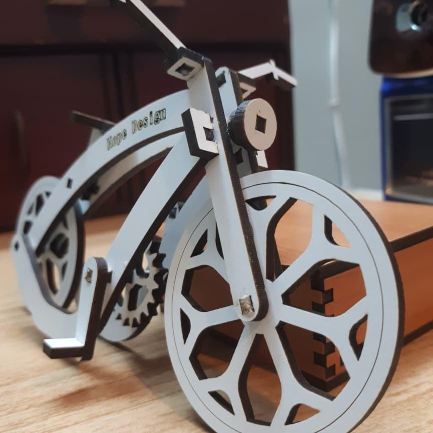 Laser Cut Bicycle 3D Puzzle Wood Model