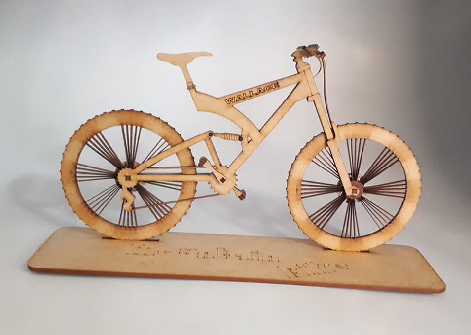 Laser Cut Bicycle Decor 3D Wooden Puzzle