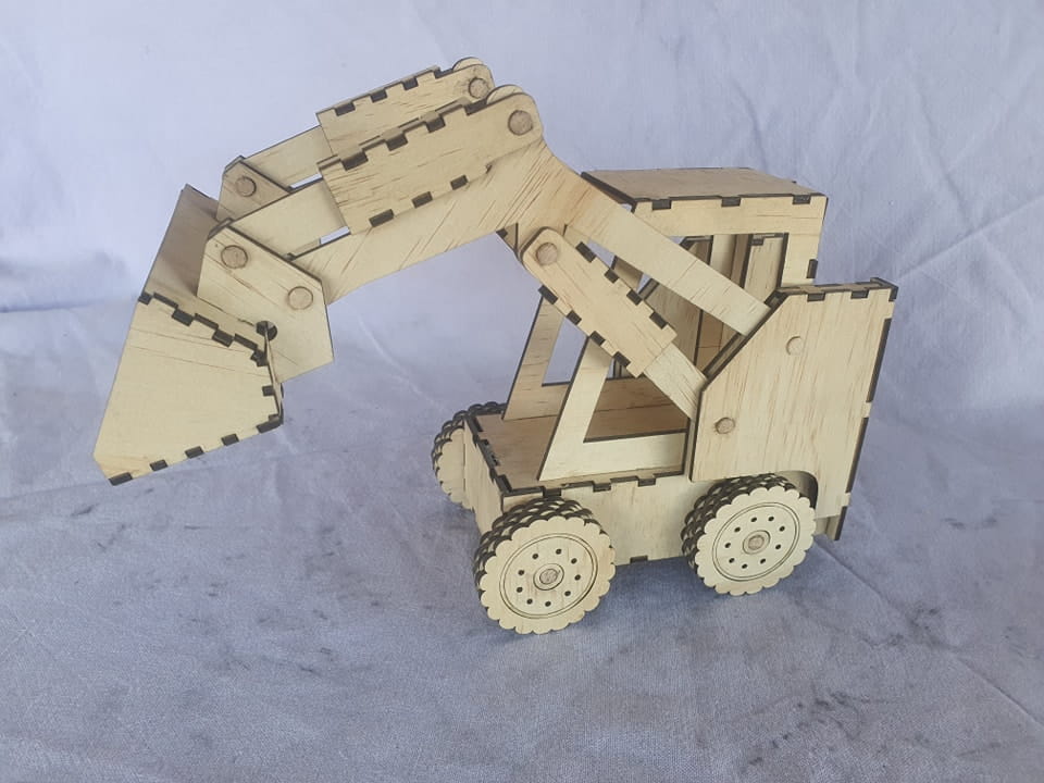 Laser Cut Bobcat Loader 3D Wood Model