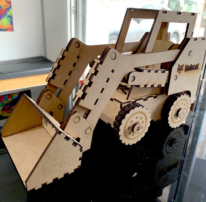 Laser Cut Bobcat Loader 3D Wood Model