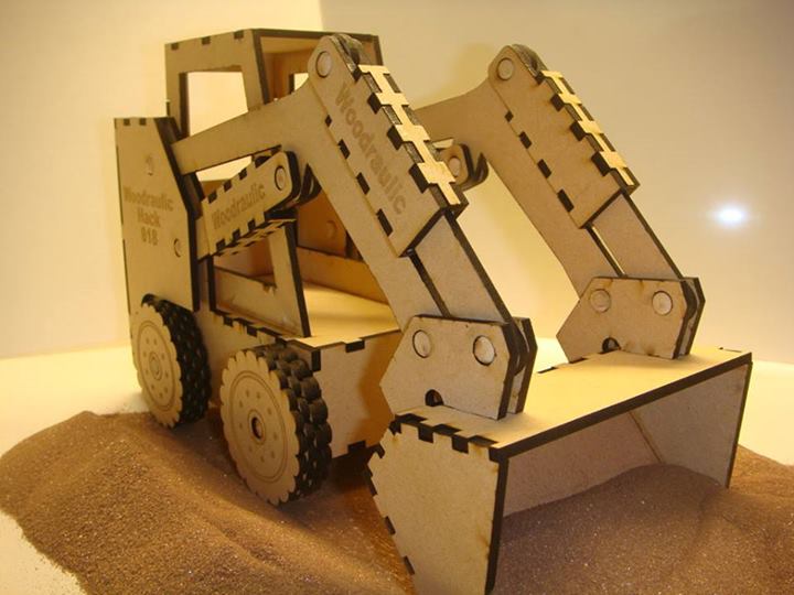 Laser Cut Bobcat Loader 3D Wood Model
