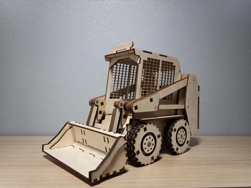 Laser Cut Bobcat Skid Steer Loader 3D Puzzle