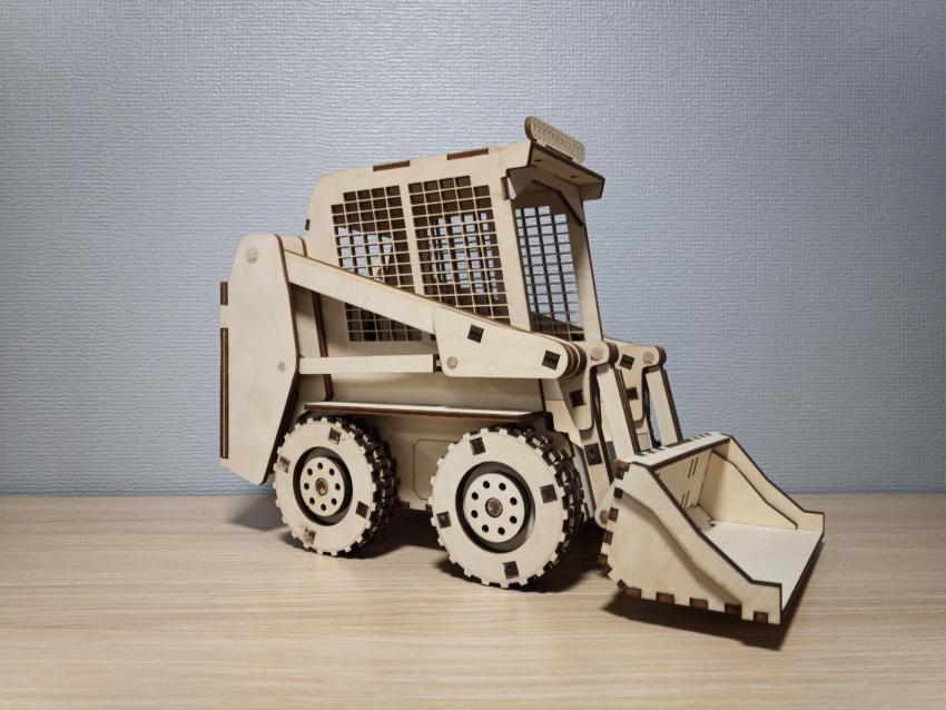 Laser Cut Bobcat Skid Steer Loader 3D Puzzle