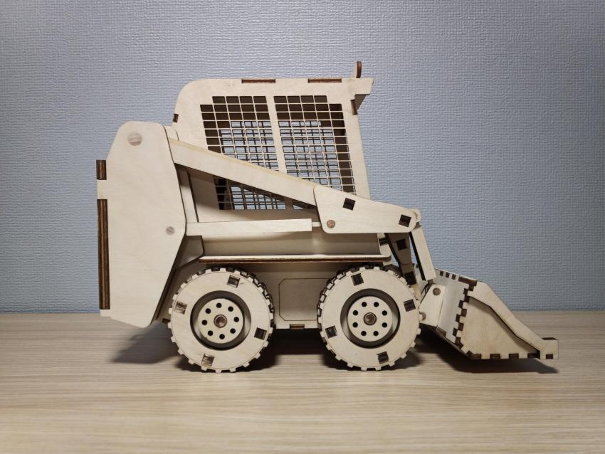 Laser Cut Bobcat Skid Steer Loader 3D Puzzle