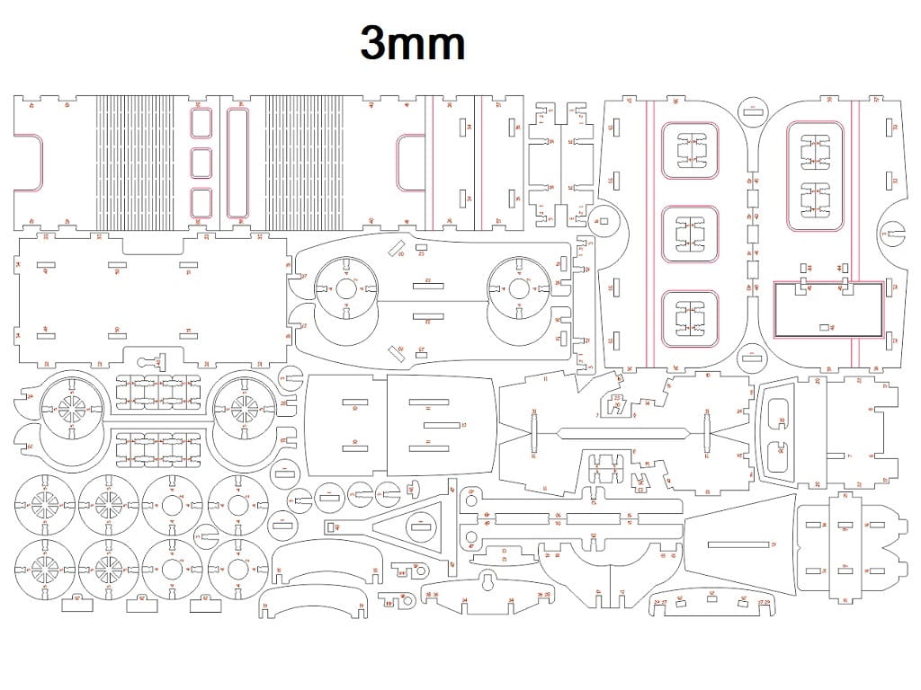 Laser Cut Car With Trailer 3D Puzzle Kit