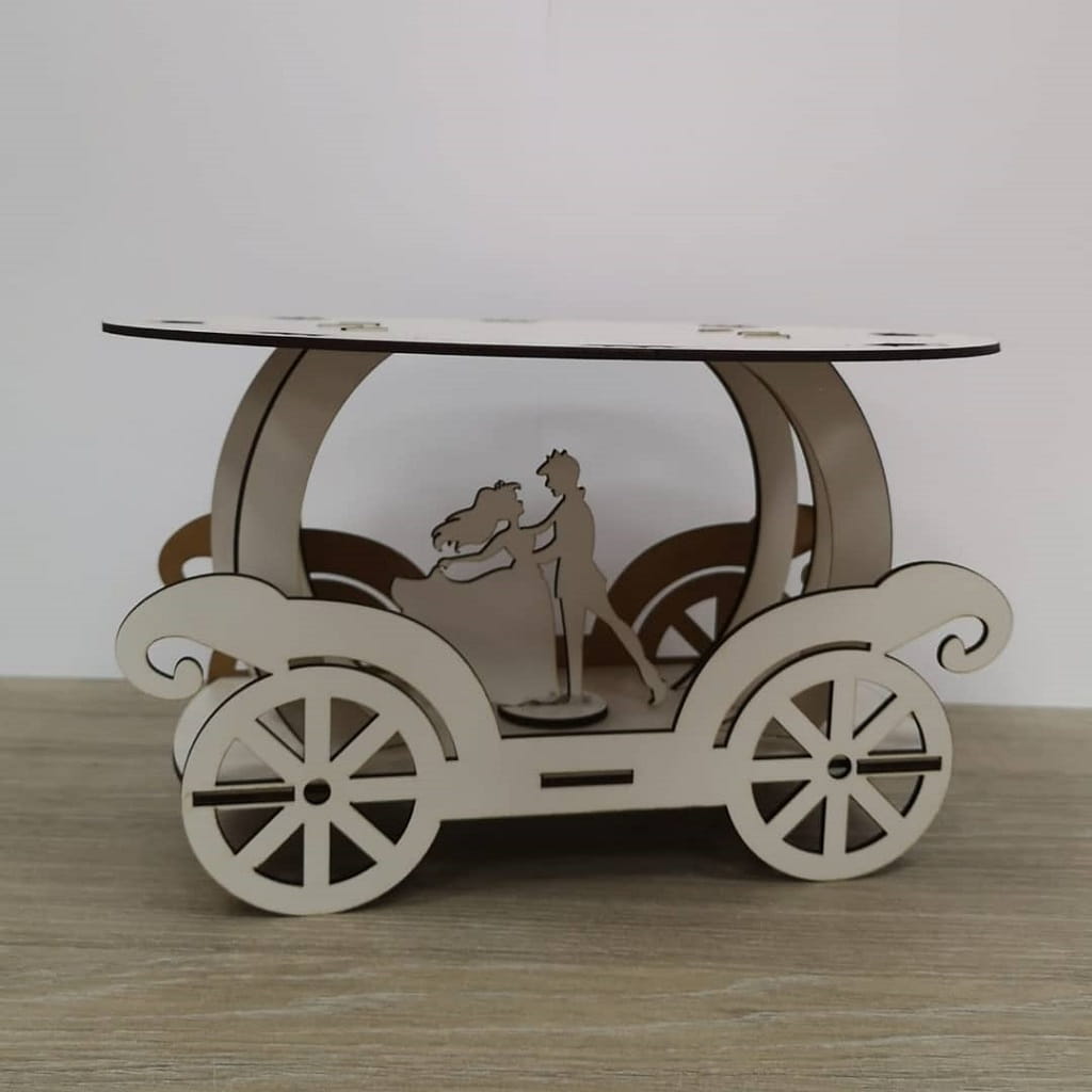 Laser Cut Carriage Wedding Cake Stand