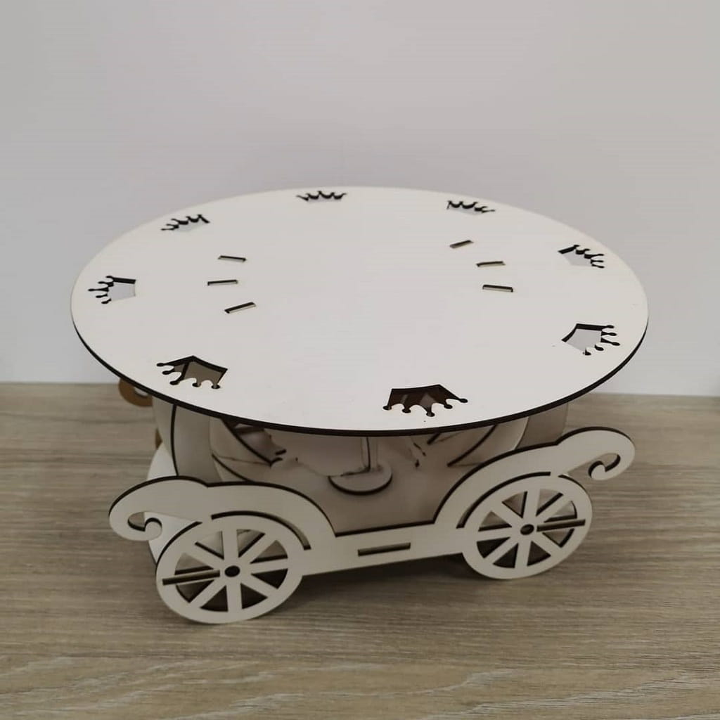 Laser Cut Carriage Wedding Cake Stand