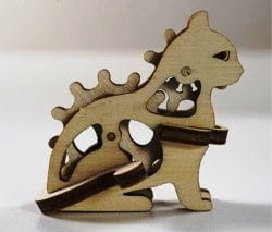 Laser Cut Cat Mechanical Gear Puzzle Toy