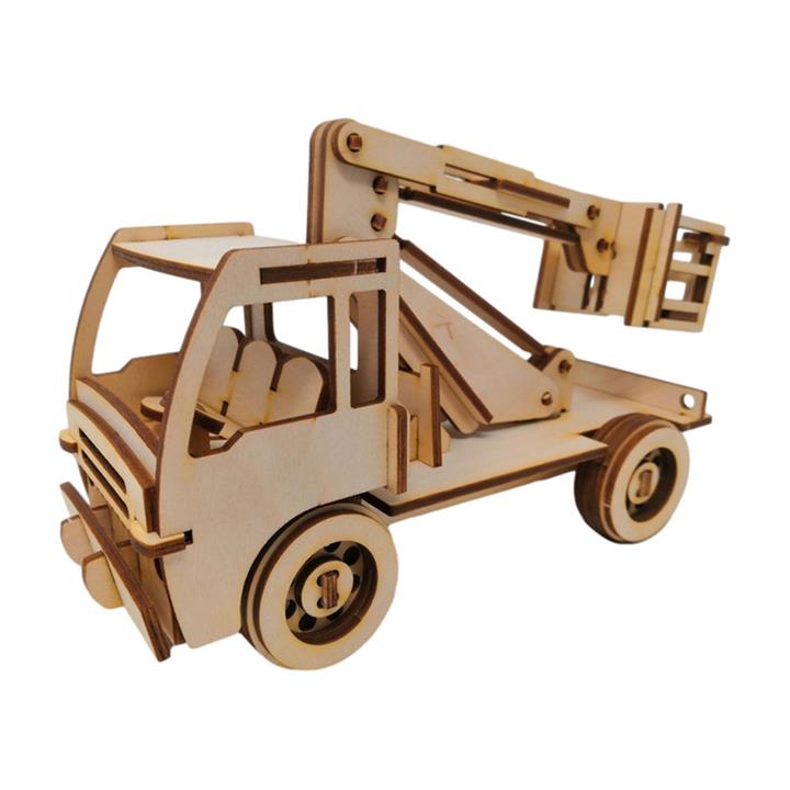 Laser Cut Cherry Picker Truck 3D Wood Model