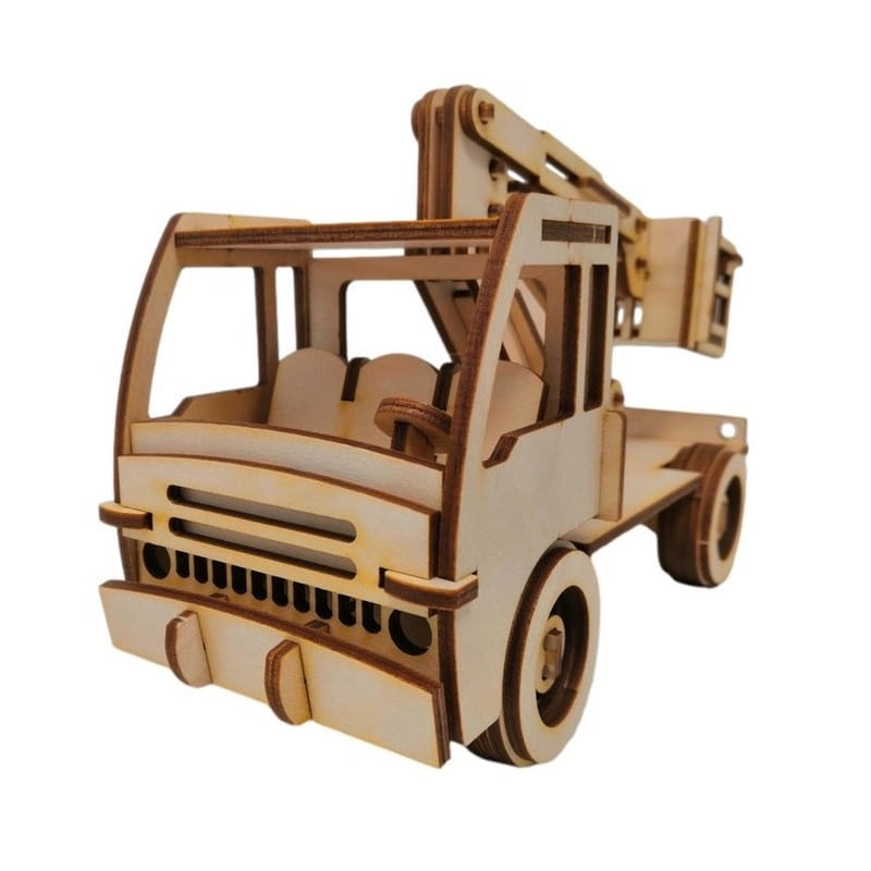 Laser Cut Cherry Picker Truck 3D Wood Model