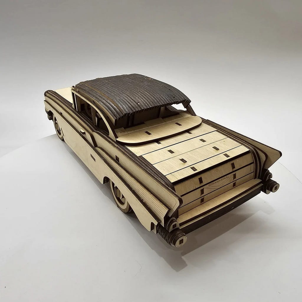 Laser Cut Chevrolet Bel Air 1957 3D Wood Model Kit