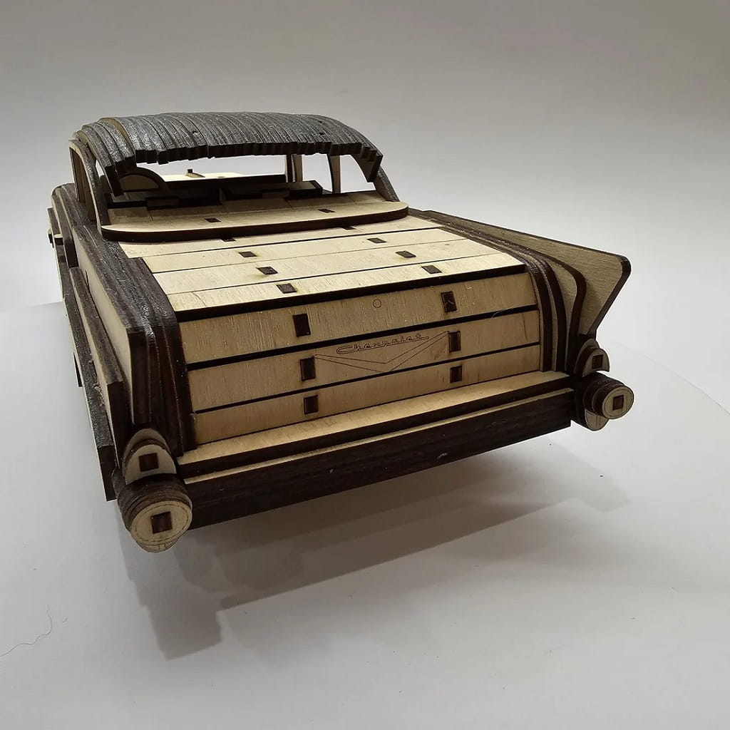 Laser Cut Chevrolet Bel Air 1957 3D Wood Model Kit