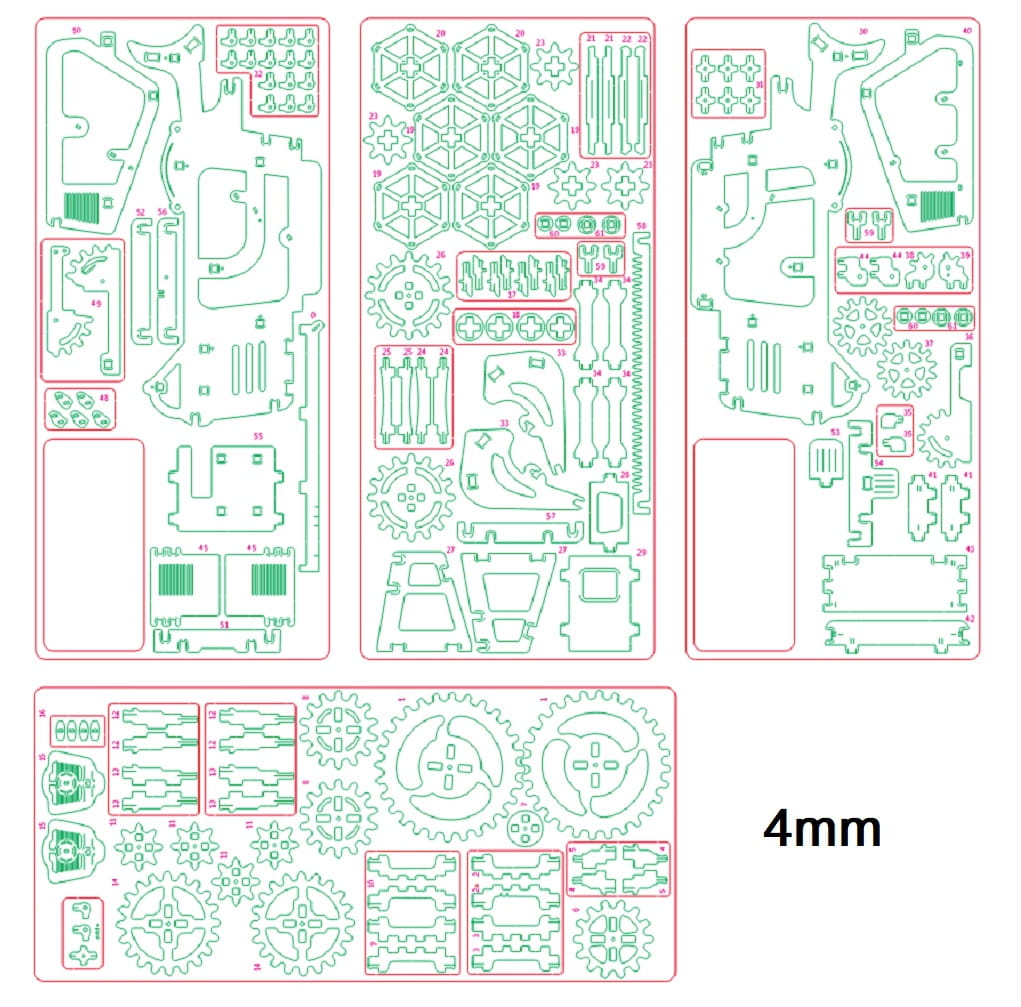 Laser Cut Combine Harvester 3D Puzzle