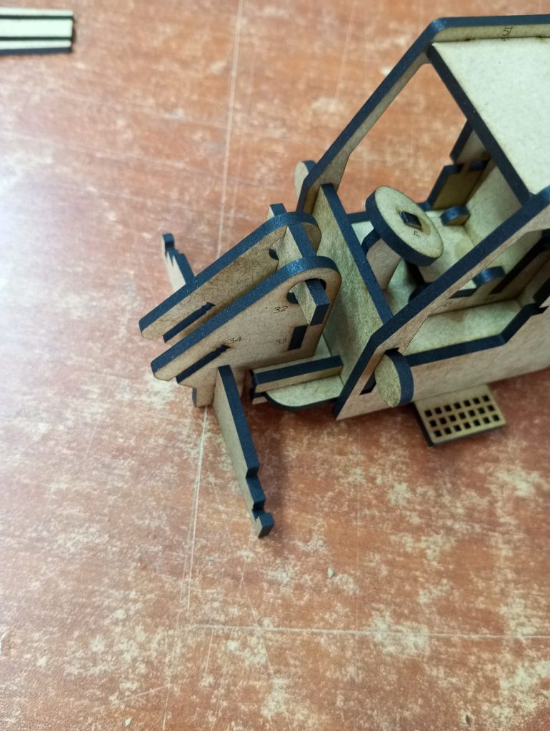 Laser Cut Backhoe Digger Excavator 3D Puzzle