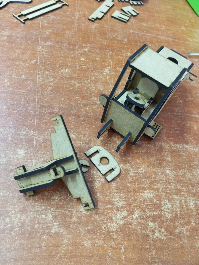 Laser Cut Backhoe Digger Excavator 3D Puzzle