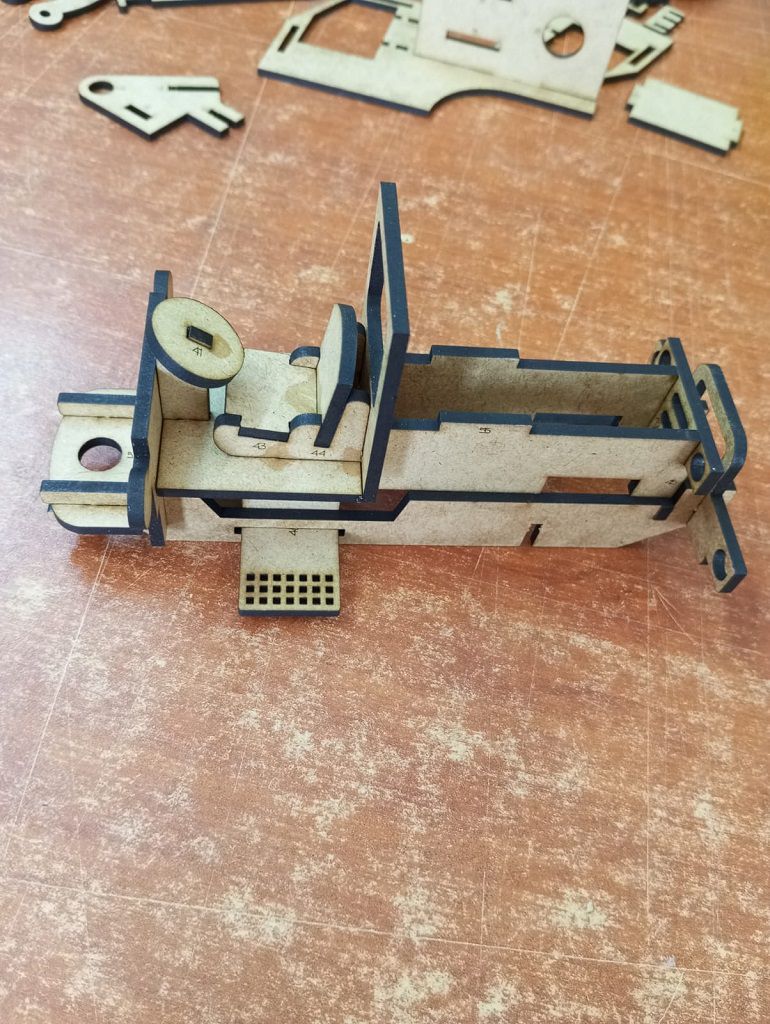 Laser Cut Backhoe Digger Excavator 3D Puzzle