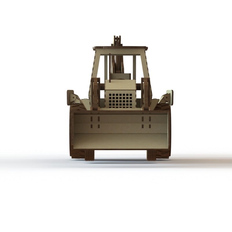 Laser Cut Backhoe Loader 3D Model