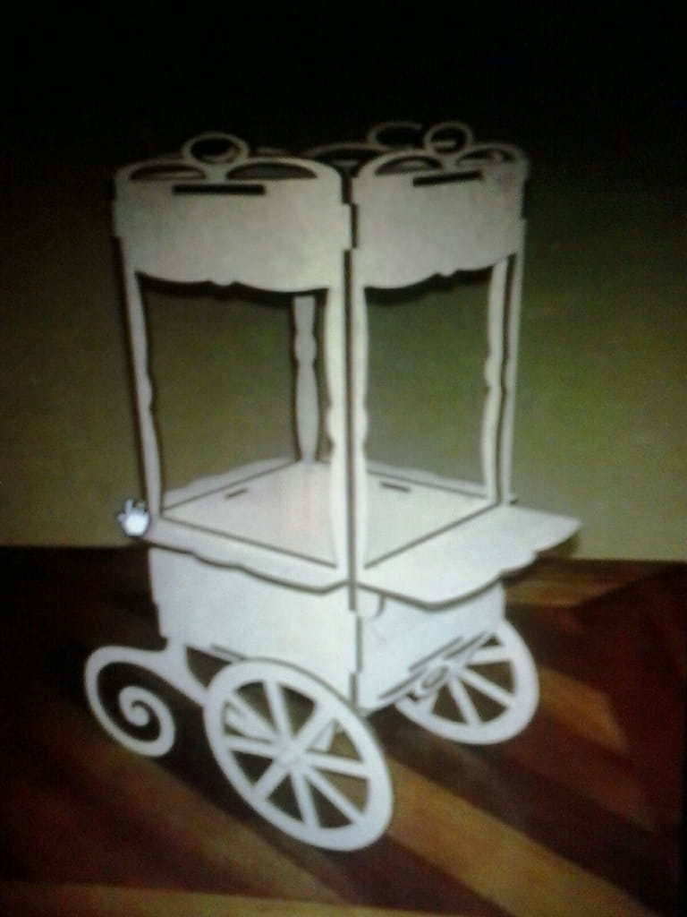 Laser Cut Candy Bar Popcorn Cart