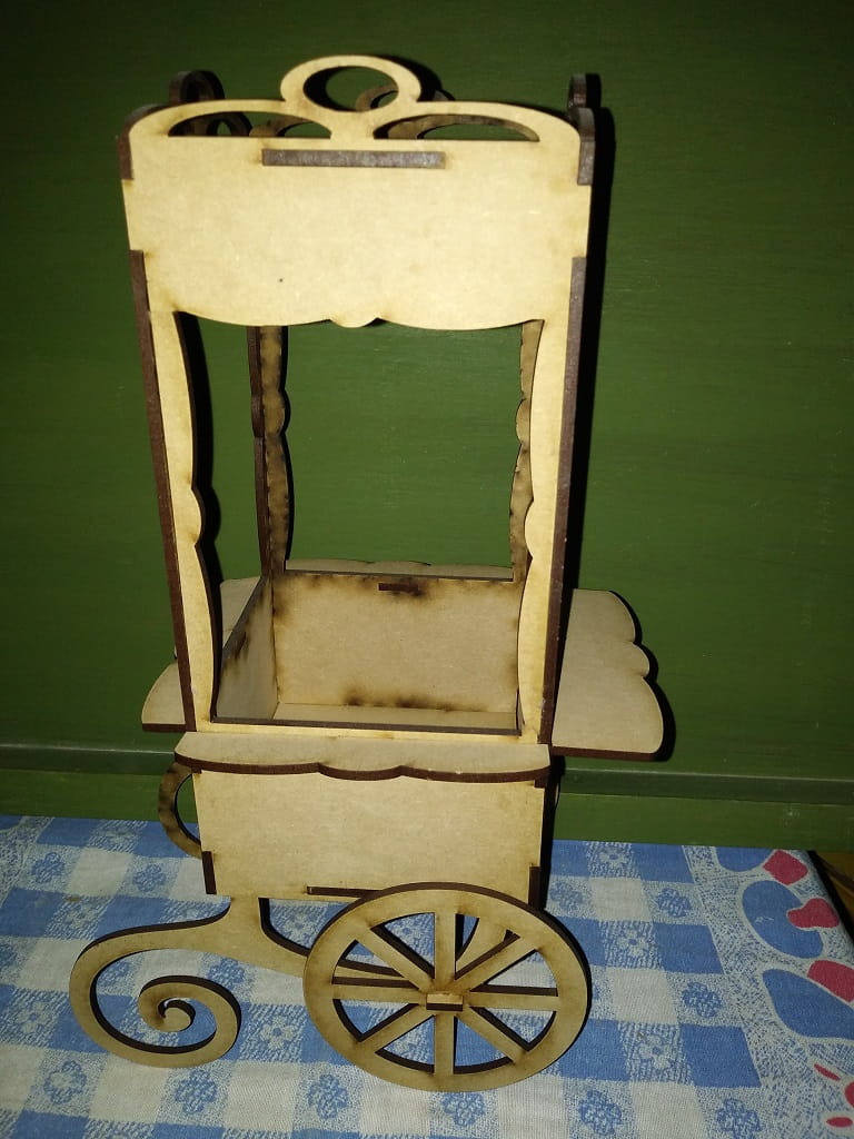 Laser Cut Candy Bar Popcorn Cart