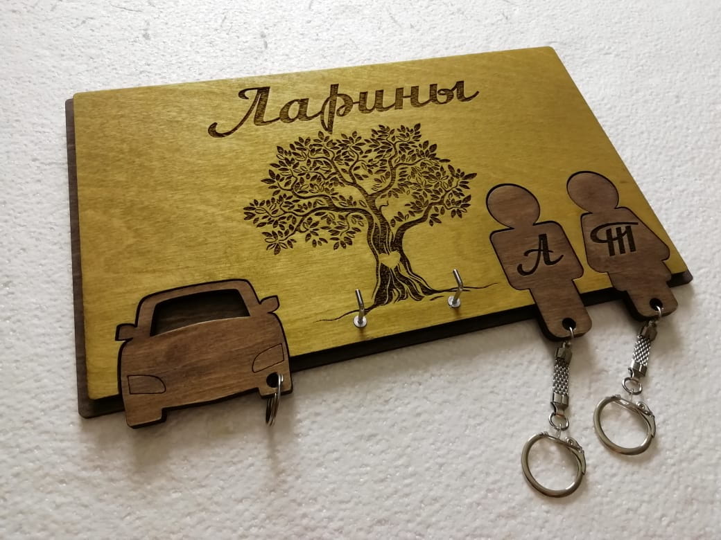 Laser Cut Couple Keyring Car Keychain Holder
