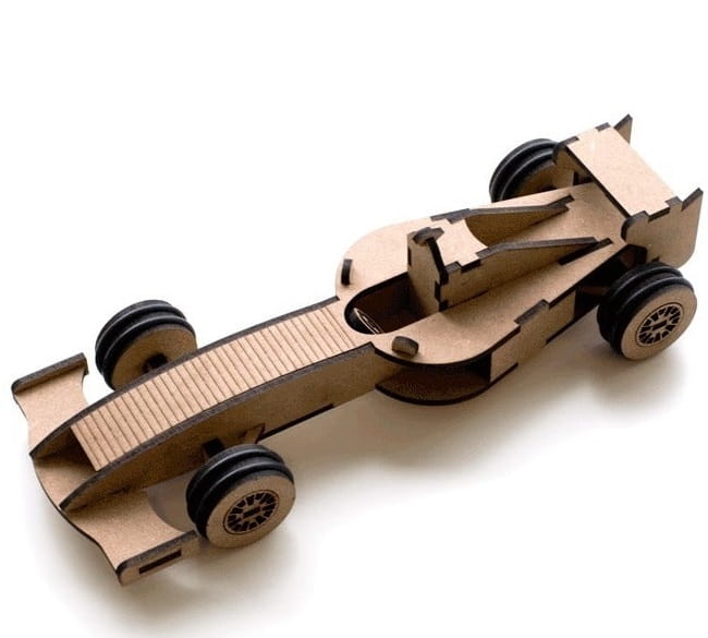 Laser Cut Formula 1 Racing Car Wooden Model Kit