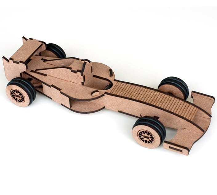 Laser Cut Formula 1 Racing Car Wooden Model Kit