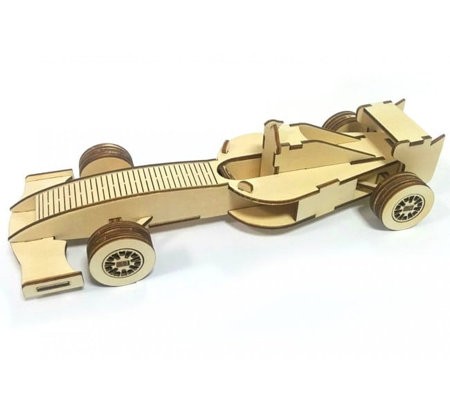 Laser Cut Formula 1 Racing Car Wooden Model Kit