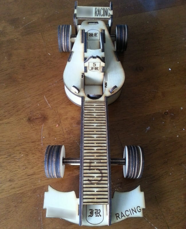 Laser Cut Formula 1 Racing Car Wooden Model Kit