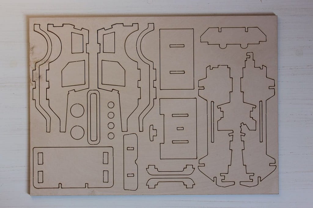 Laser Cut Jeep 3D Wooden Puzzle Kit