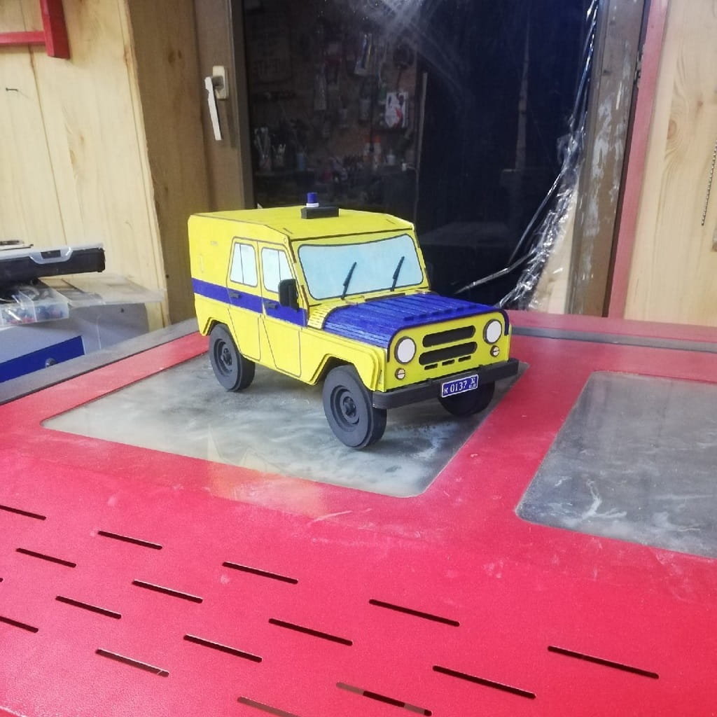 Laser Cut Jeep Wine Bottle Holder