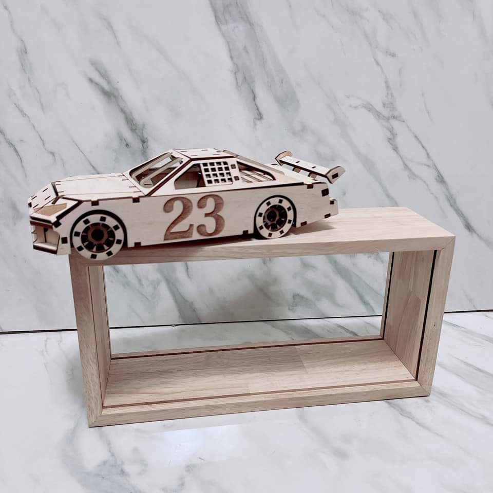 Laser Cut Nascar Race Car 3D Puzzle Kit