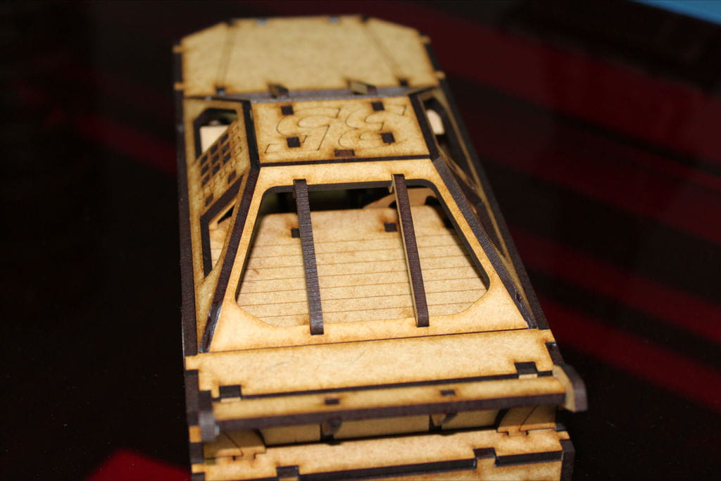 Laser Cut Nascar Race Car 3D Puzzle Kit