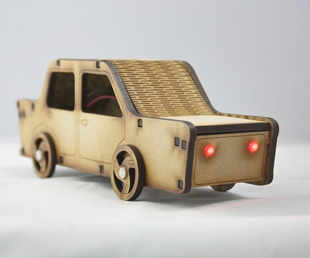 Laser Cut Mini Car Vehicle 3D Wood Puzzle