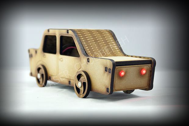 Laser Cut Mini Car Vehicle 3D Wood Puzzle
