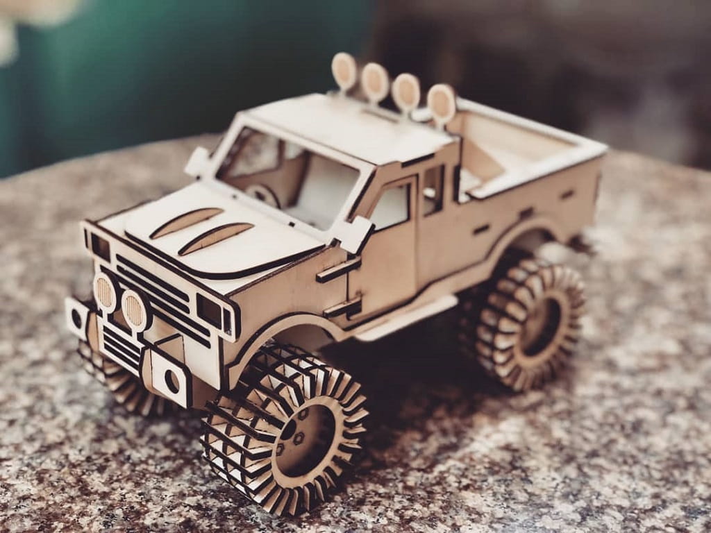 Laser Cut Monster Truck 3D Puzzle Kit