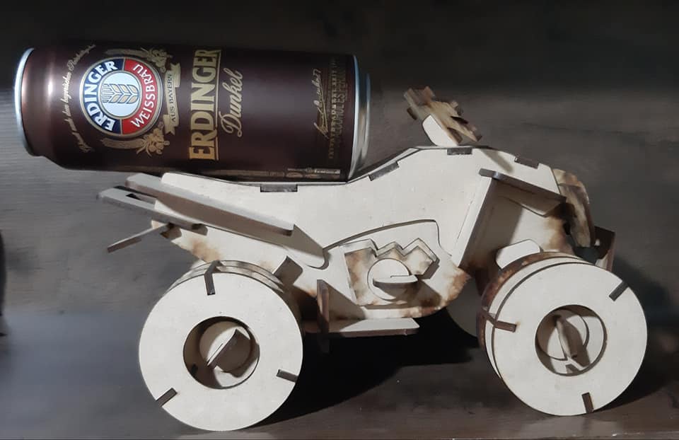 Laser Cut Quad Bike 3D Wooden Puzzle